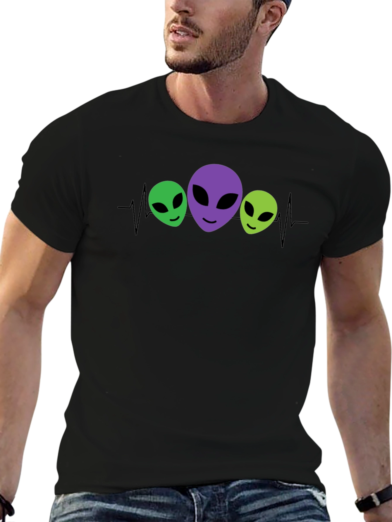 Alien Heartbeat T-Shirt - Novelty Graphic Tee