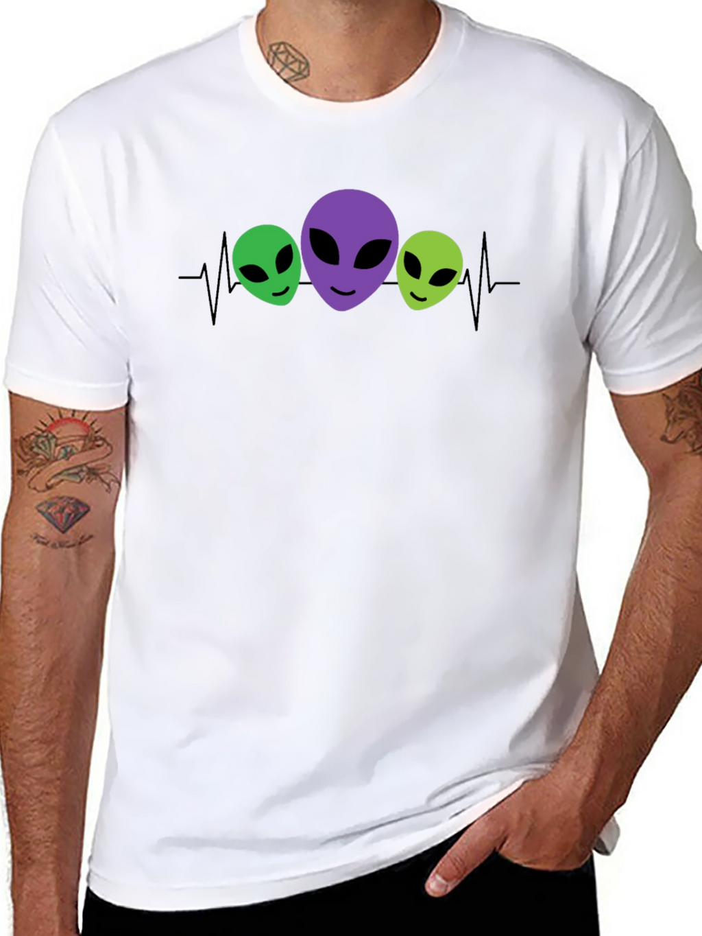 Alien Heartbeat T-Shirt - Novelty Graphic Tee