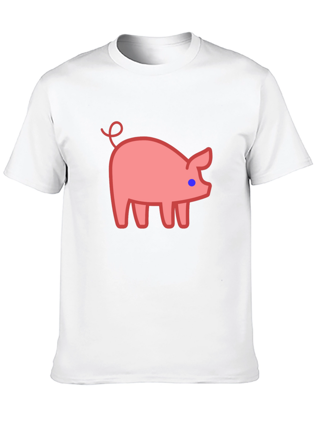 Cute Pig Graphic Tee - Black Casual T-Shirt