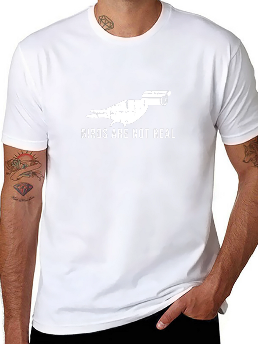 Birds Arent Real T-Shirt - Surveillance Bird Conspiracy Tee