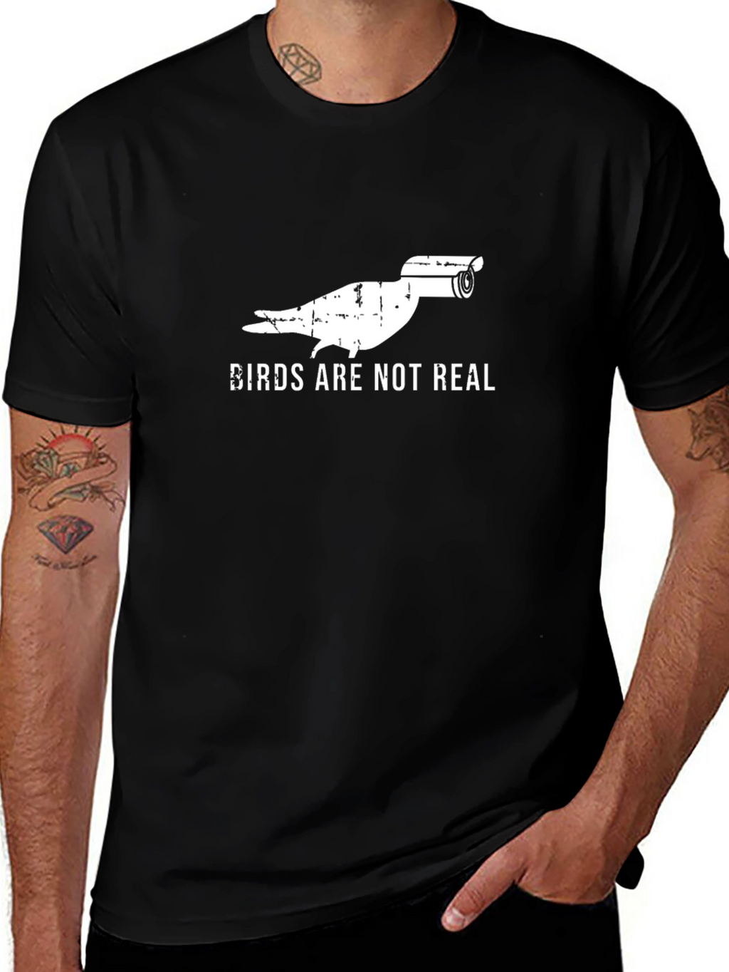 Birds Arent Real T-Shirt - Surveillance Bird Conspiracy Tee