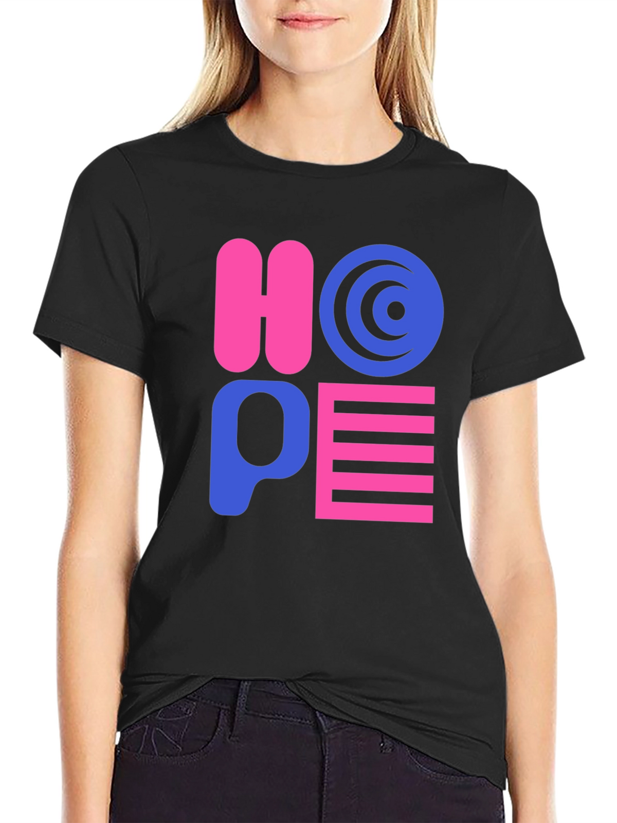 HOPE Graphic Print Crew Neck T-Shirt