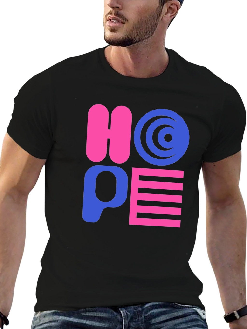 HOPE Graphic Print Crew Neck T-Shirt