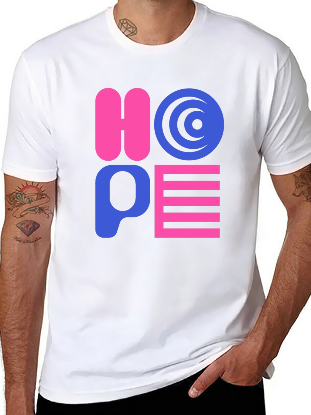 HOPE Graphic Print Crew Neck T-Shirt
