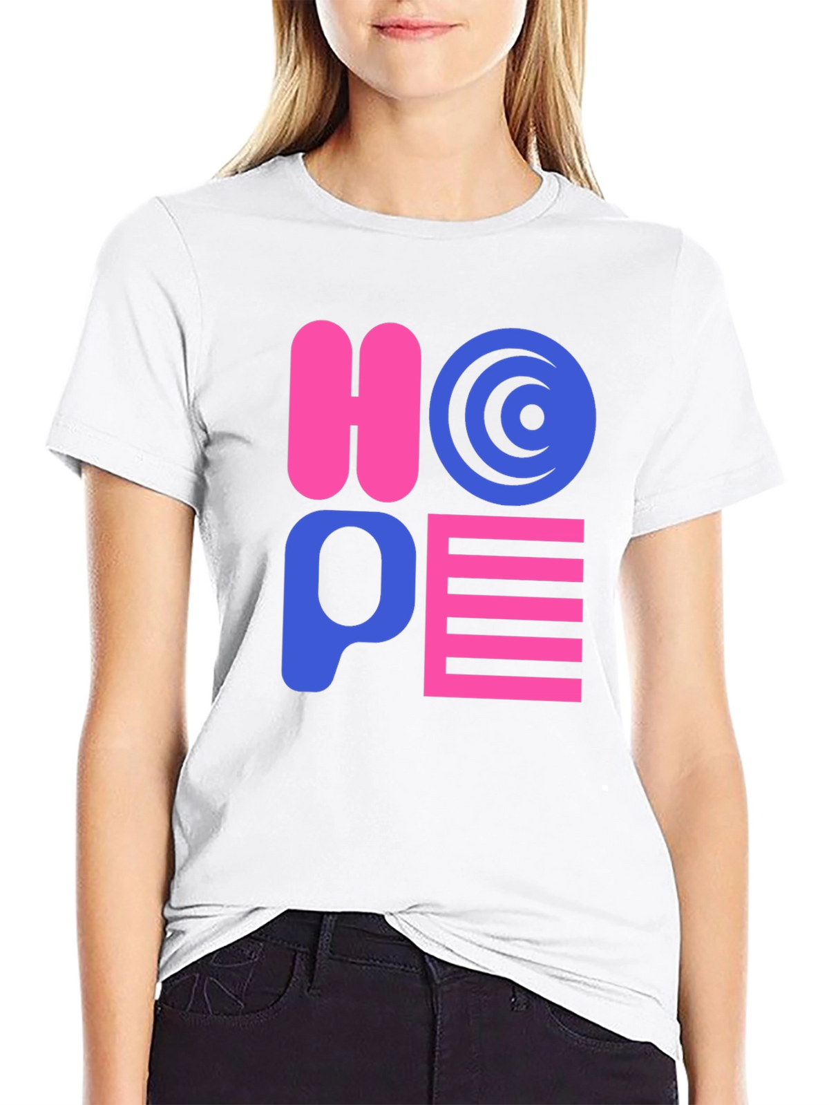 HOPE Graphic Print Crew Neck T-Shirt