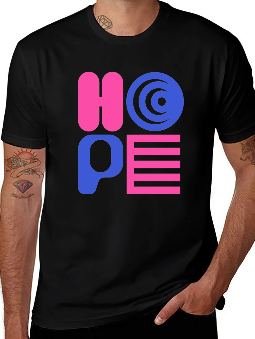 HOPE Graphic Print Crew Neck T-Shirt