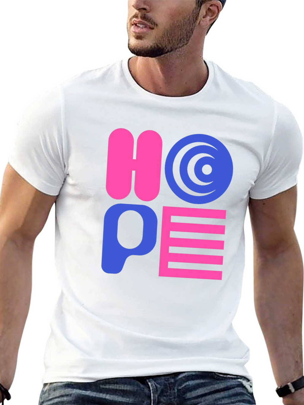 HOPE Graphic Print Crew Neck T-Shirt