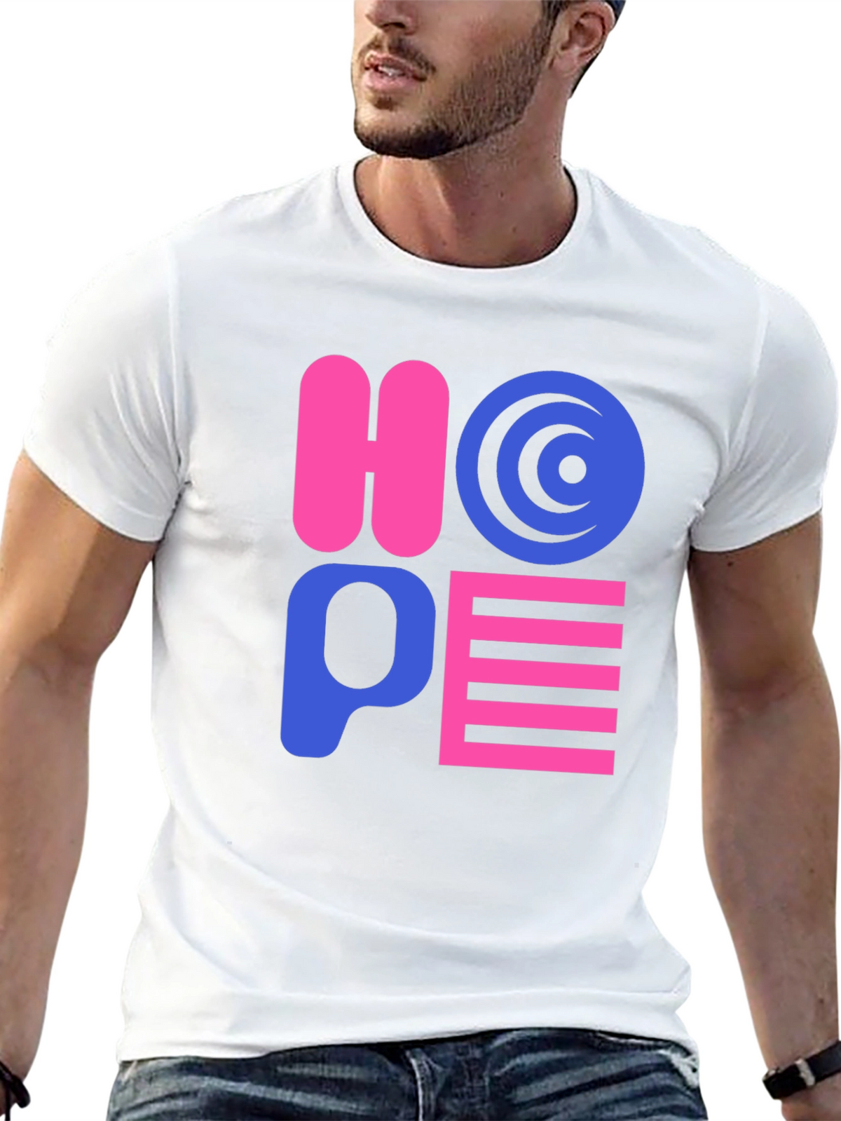 HOPE Graphic Print Crew Neck T-Shirt