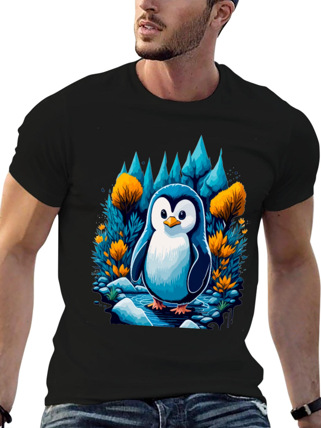 Penguin in Forest T-Shirt