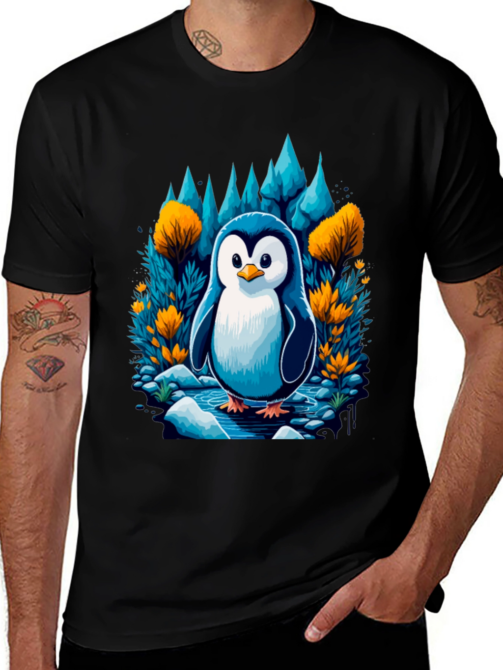 Penguin in Forest T-Shirt