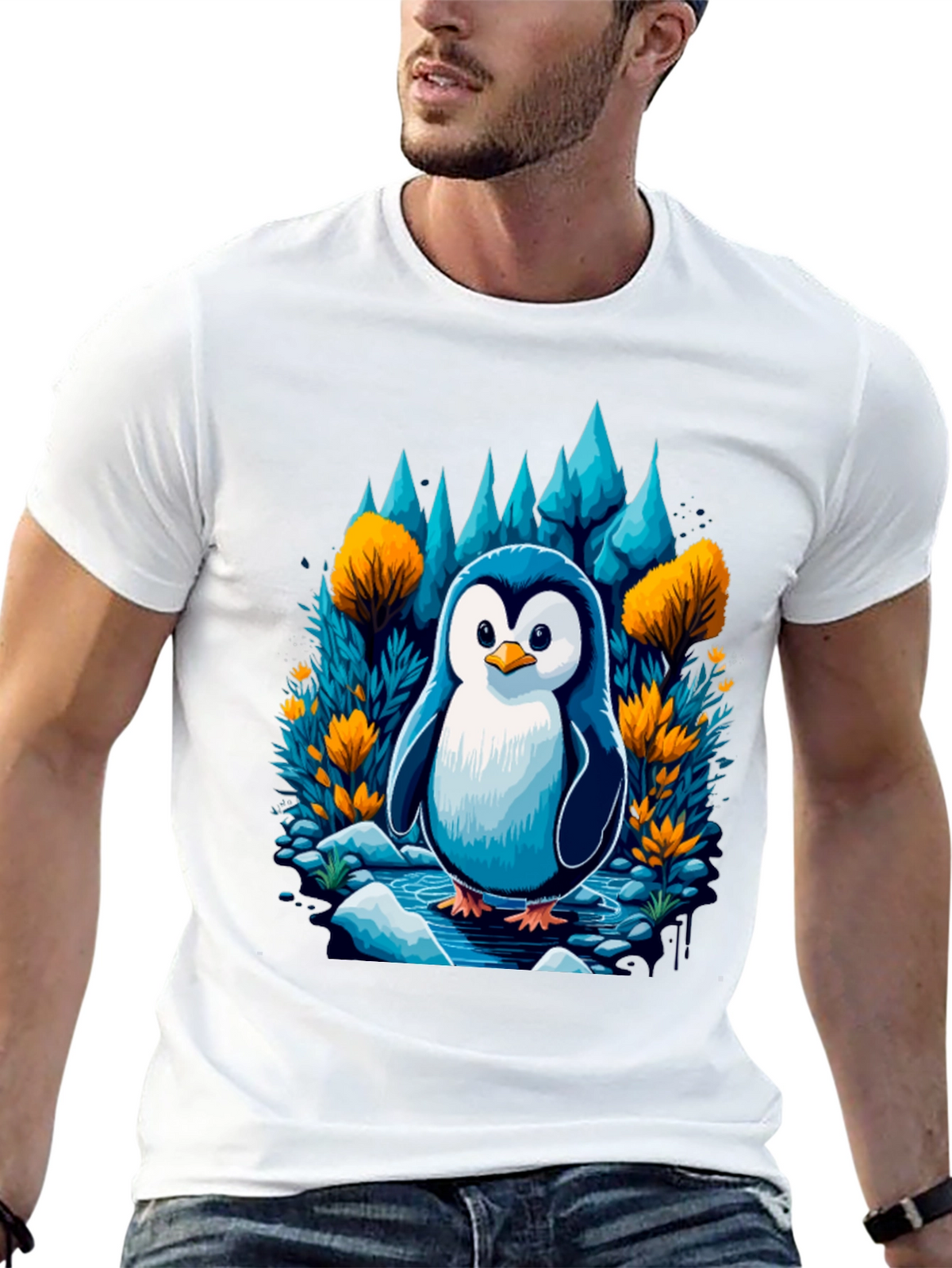 Penguin in Forest T-Shirt