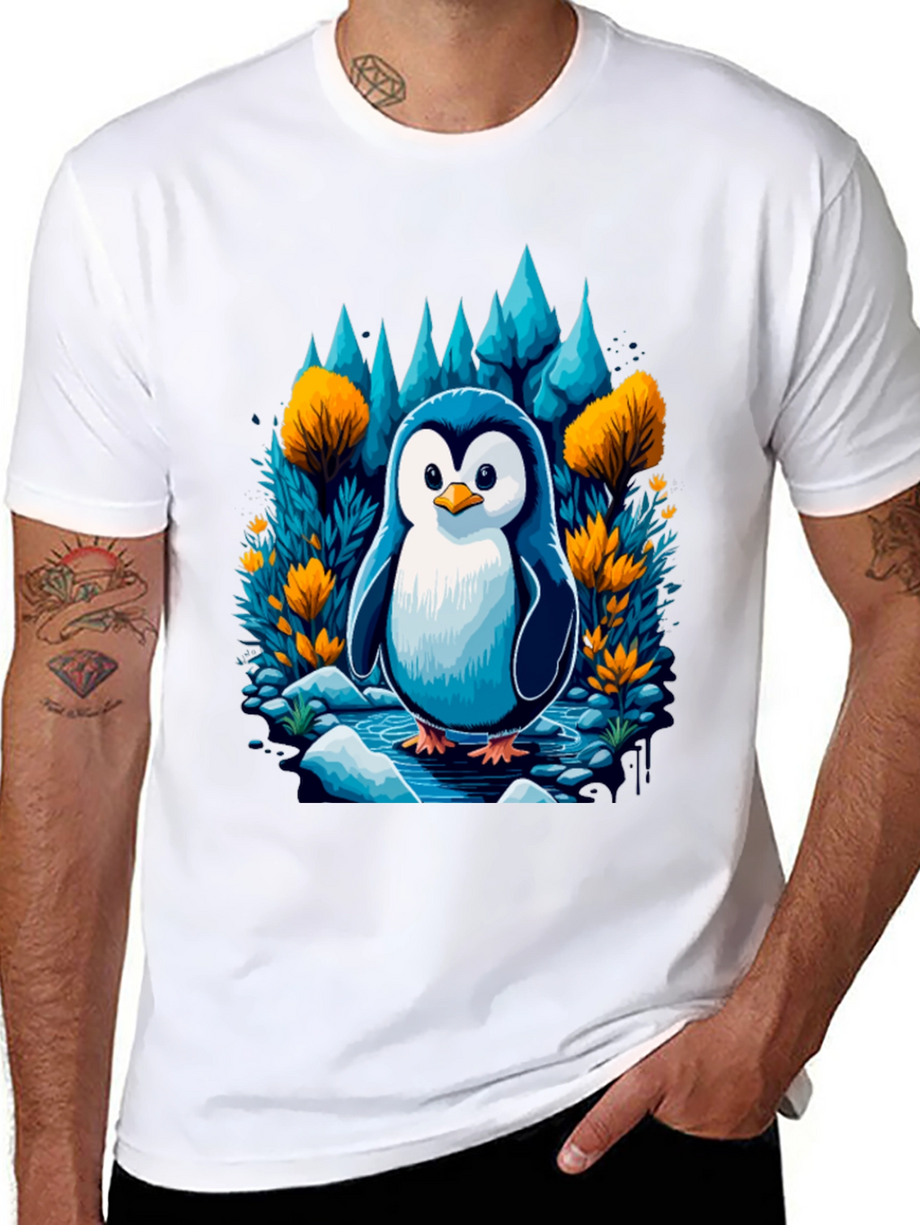 Penguin in Forest T-Shirt