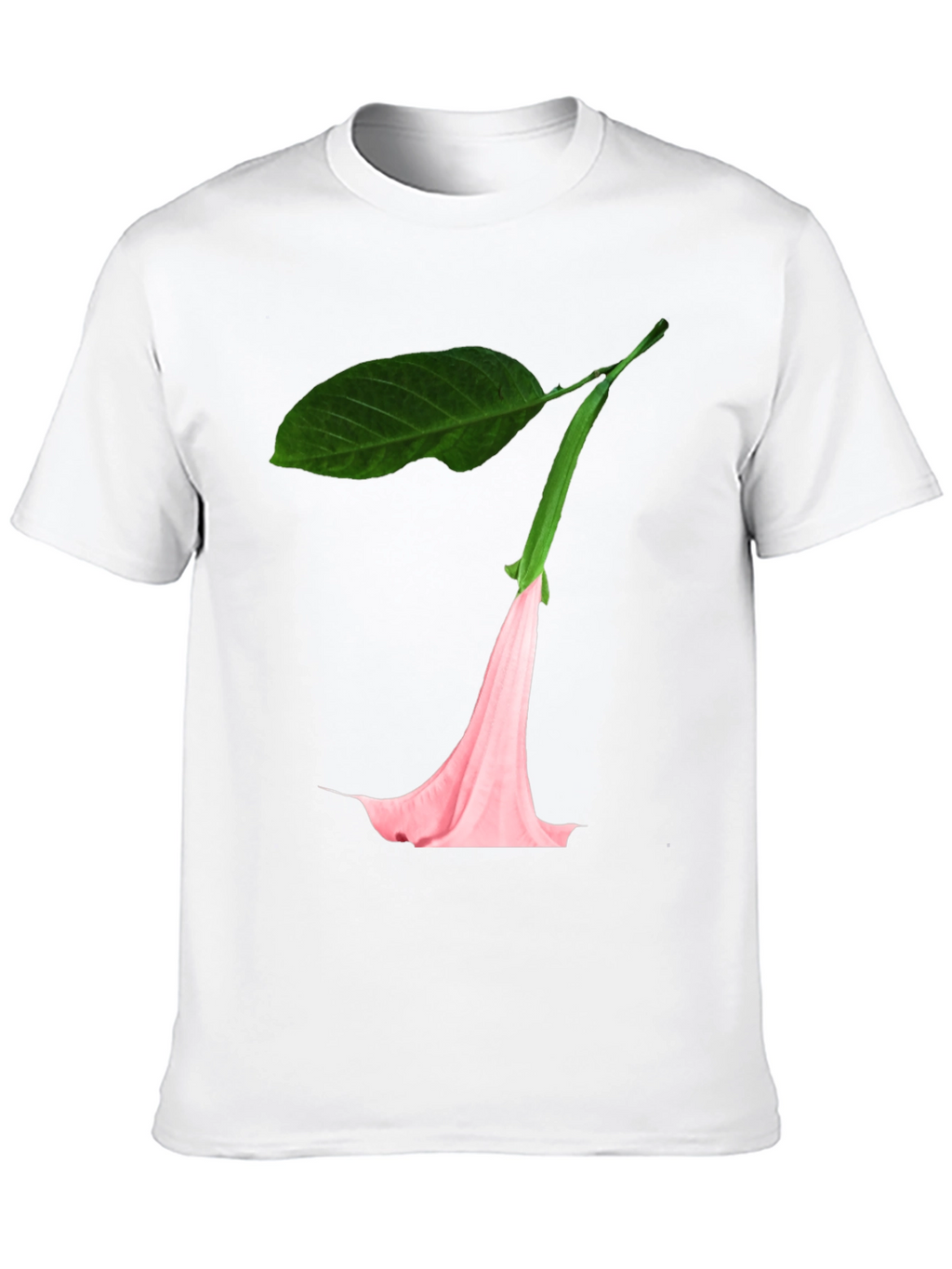 Black T-Shirt with Floral Blossom Graphic