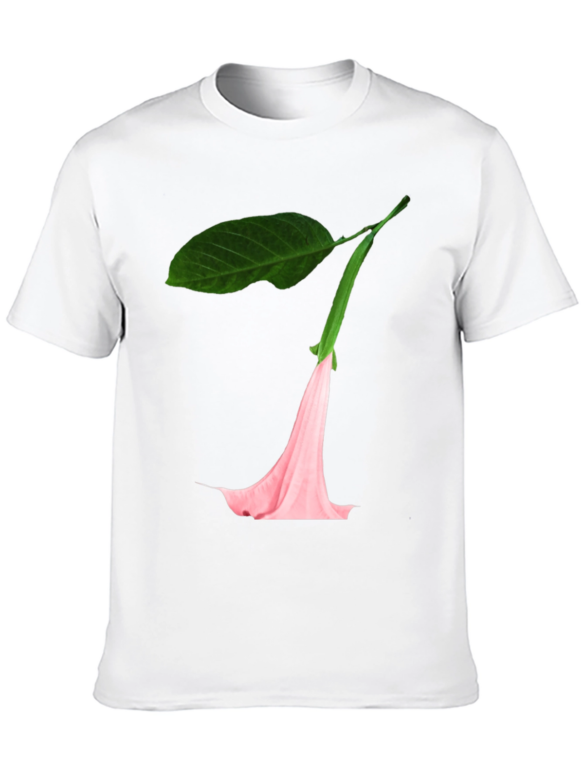 Black T-Shirt with Floral Blossom Graphic