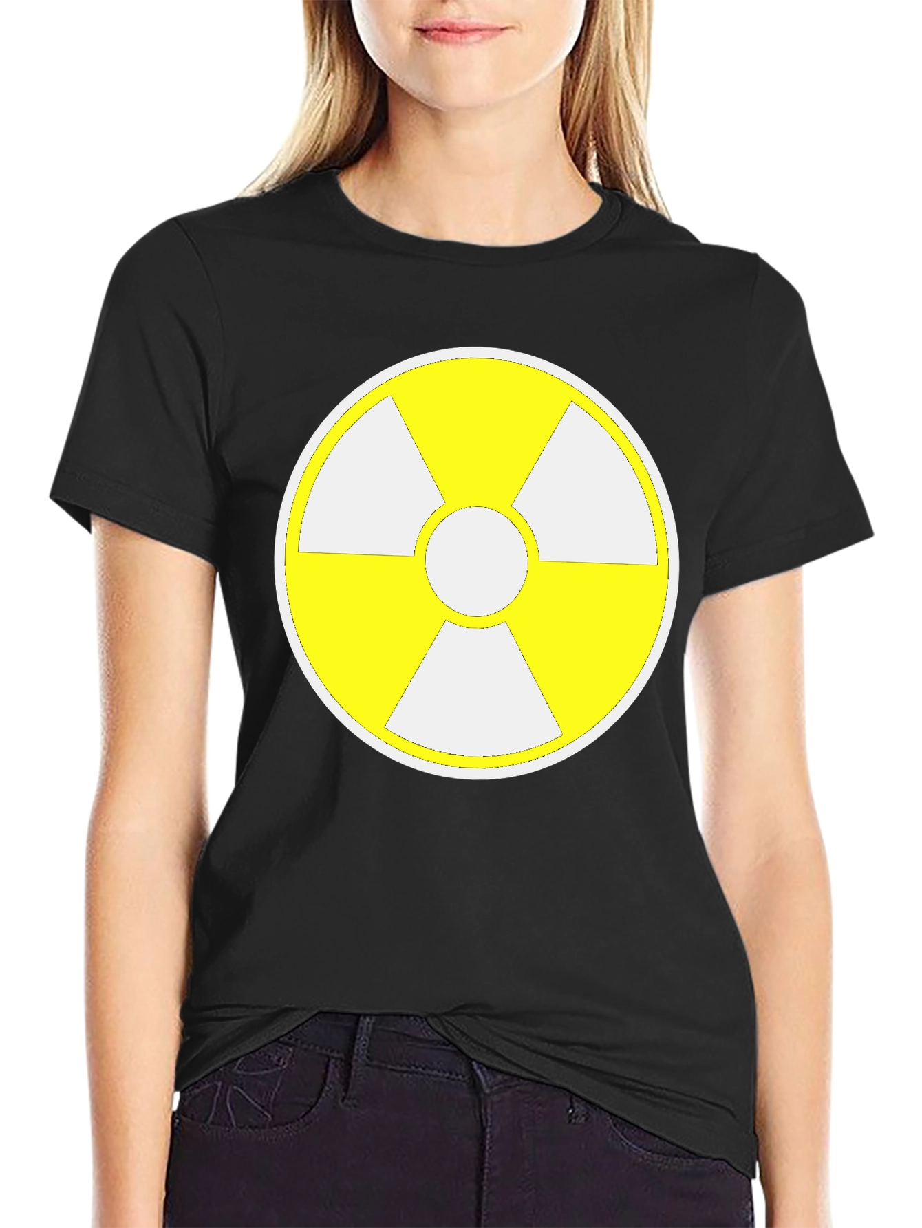 Radioactive Symbol Graphic Tee - Black