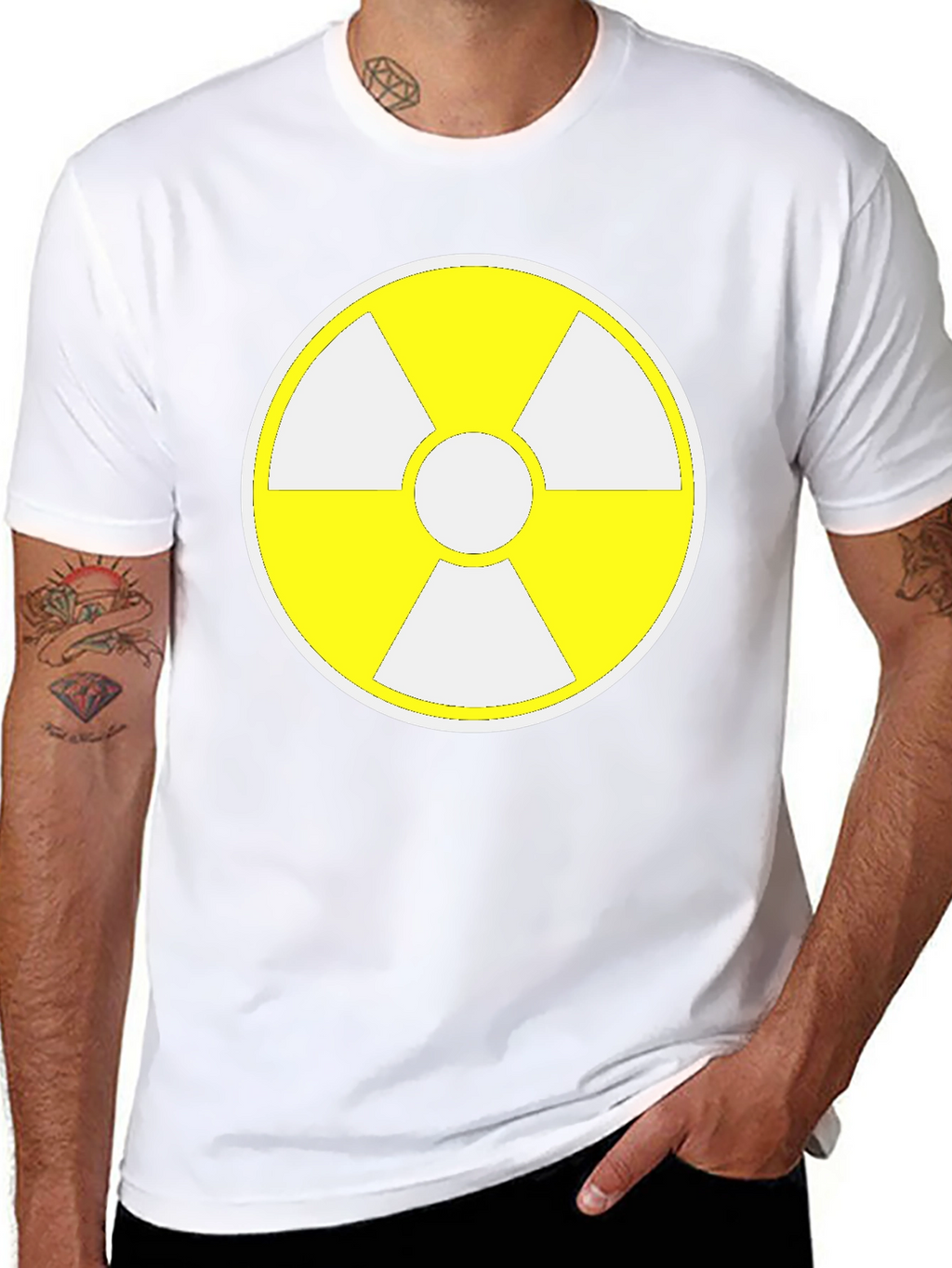 Radioactive Symbol Graphic Tee - Black