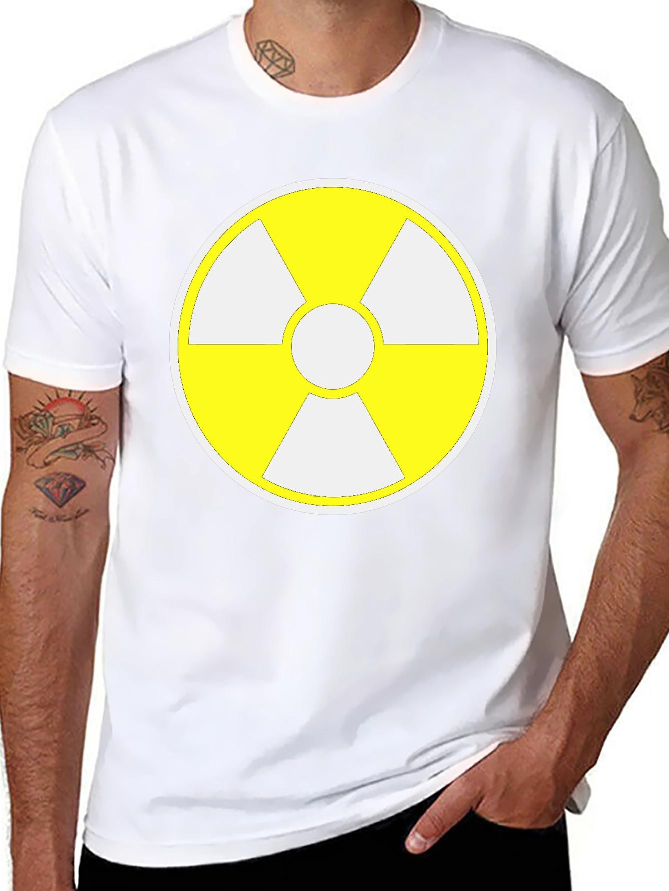 Radioactive Symbol Graphic Tee - Black