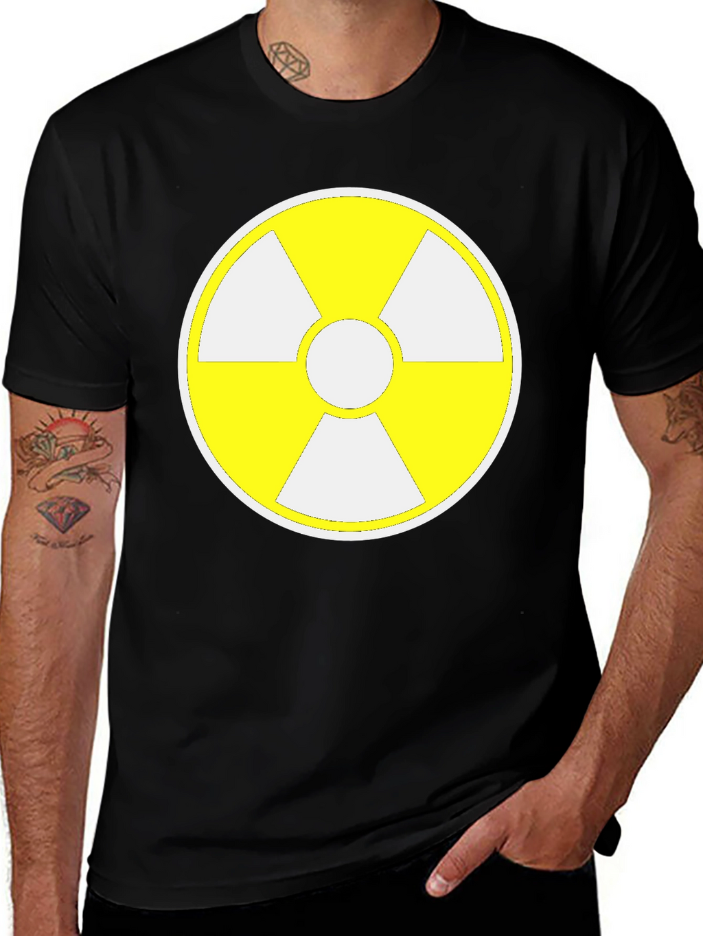 Radioactive Symbol Graphic Tee - Black