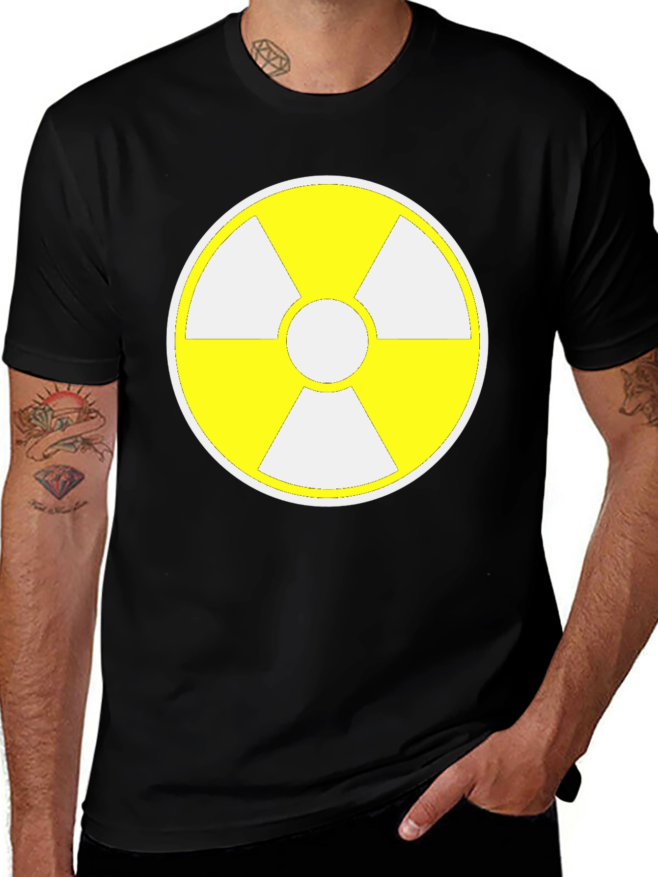 Radioactive Symbol Graphic Tee - Black