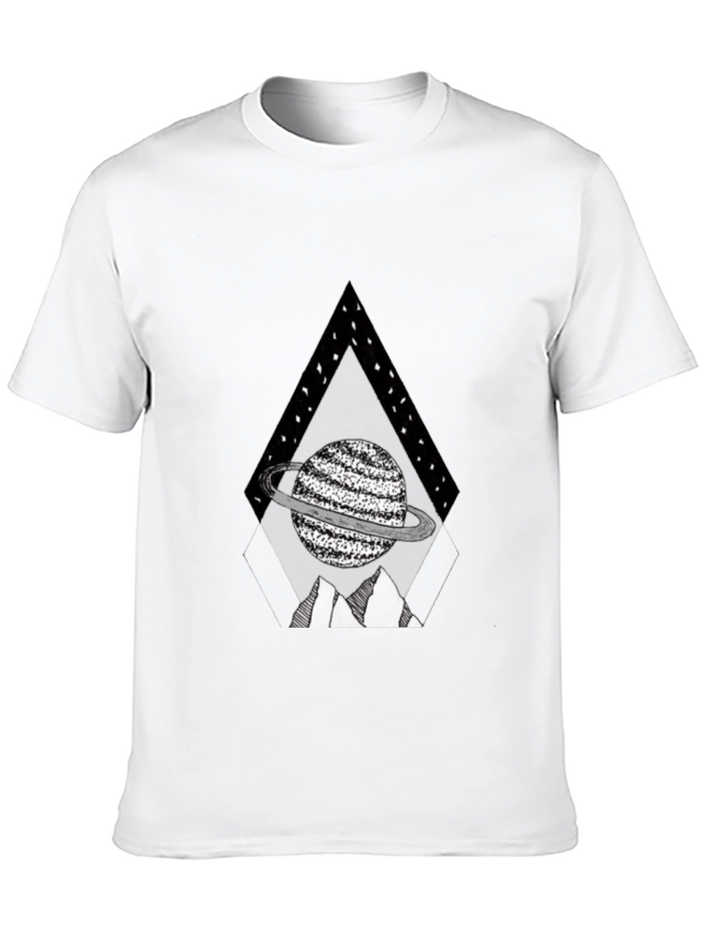 Planet Triangle Graphic Tee - Black Casual Shirt