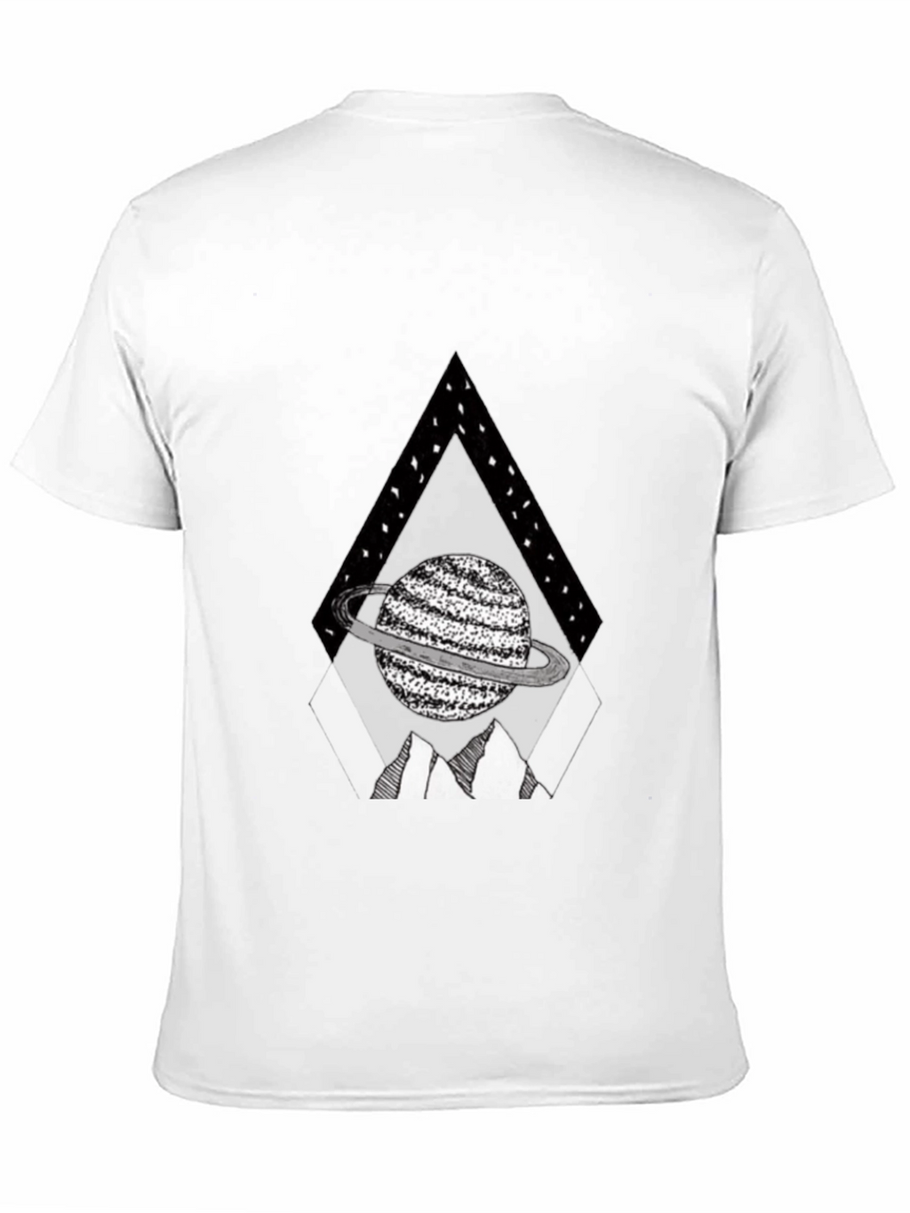 Planet Triangle Graphic Tee - Black Casual Shirt