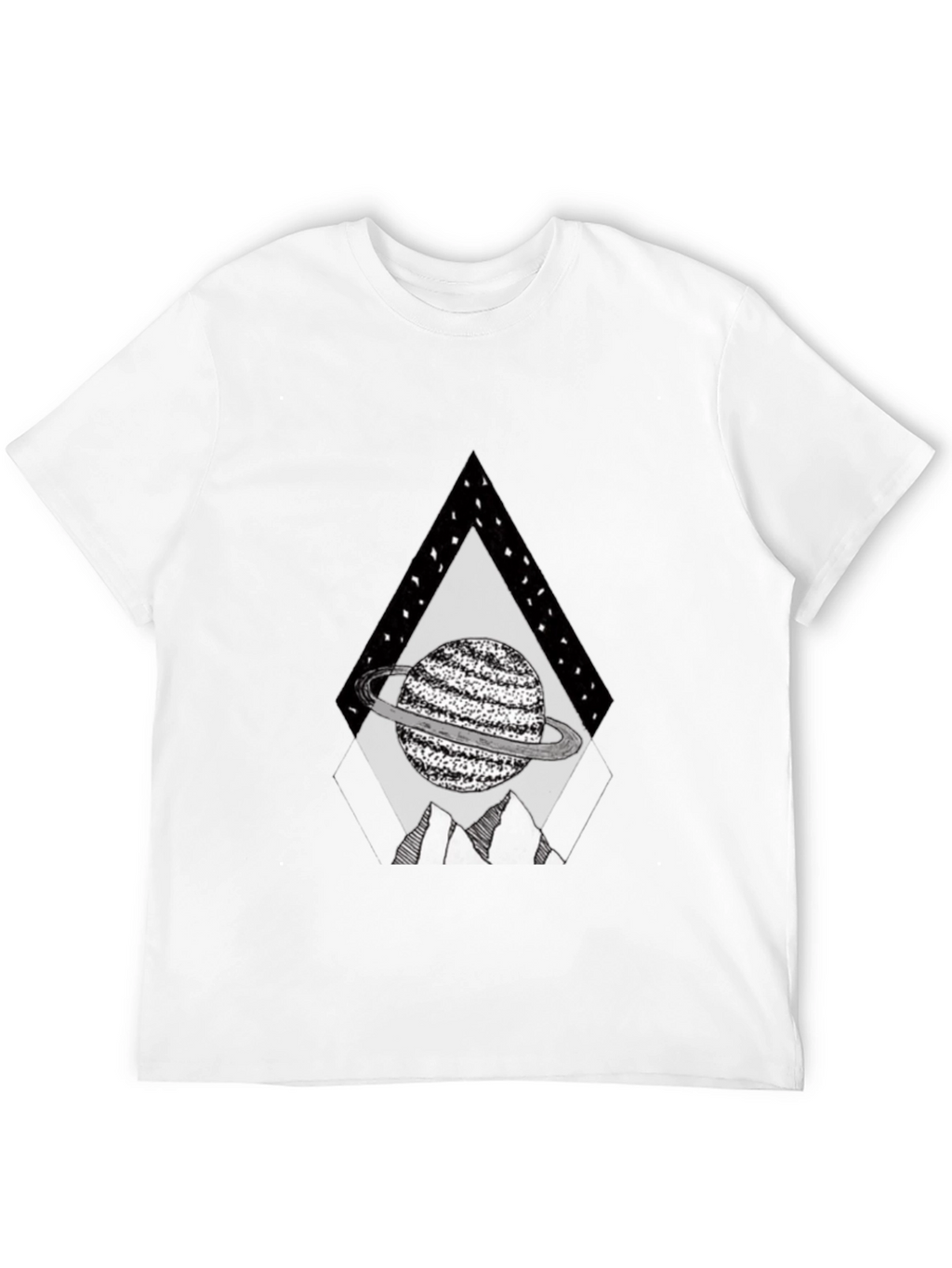 Planet Triangle Graphic Tee - Black Casual Shirt