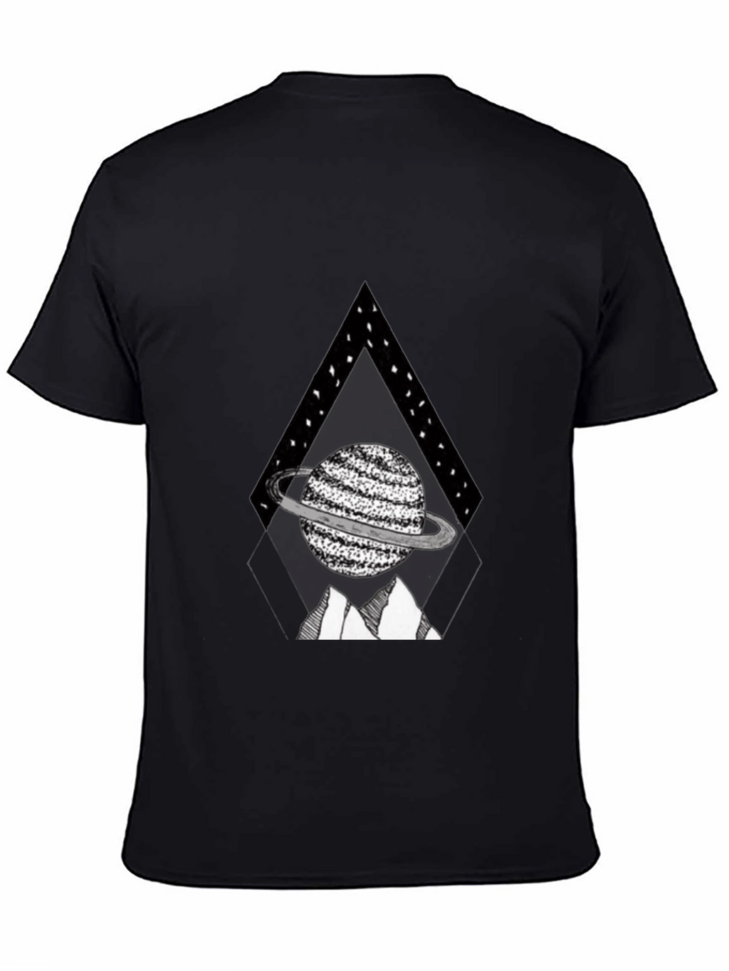 Planet Triangle Graphic Tee - Black Casual Shirt