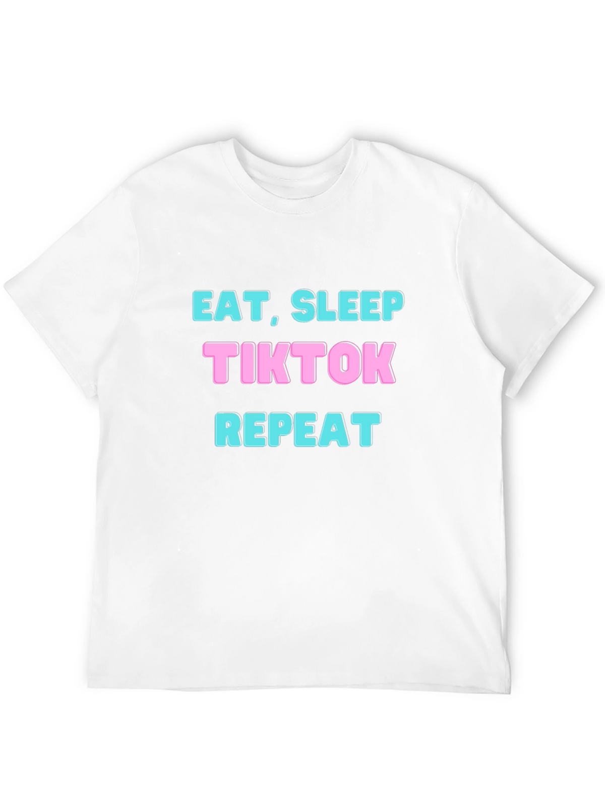 Eat Sleep TikTok Repeat T-Shirt - Black