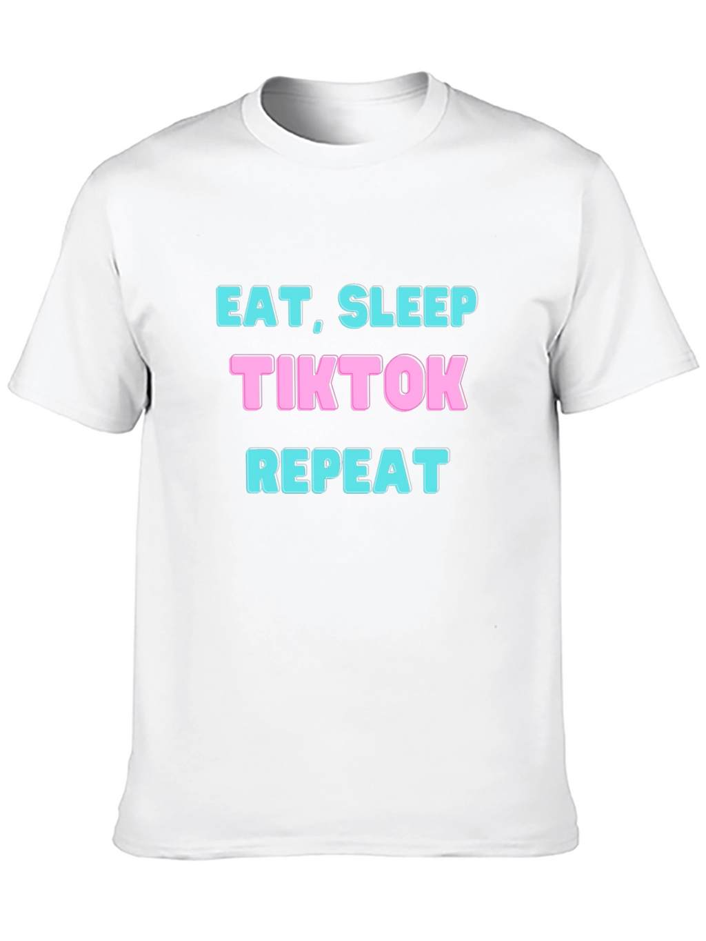 Eat Sleep TikTok Repeat T-Shirt - Black