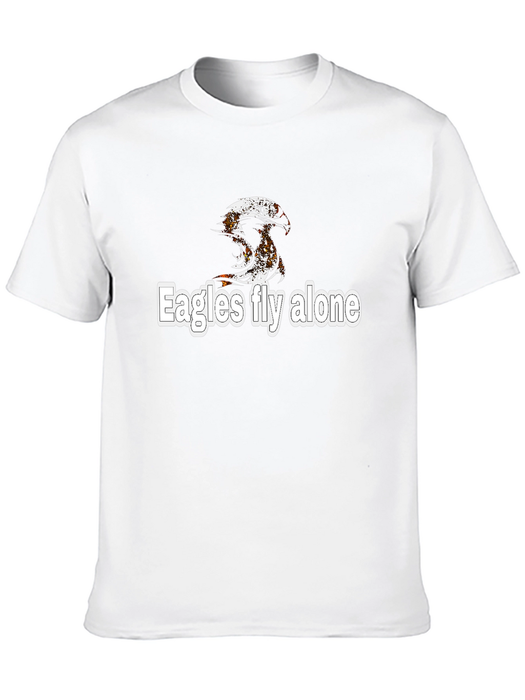 Eagles Fly Alone Graphic Black T-Shirt