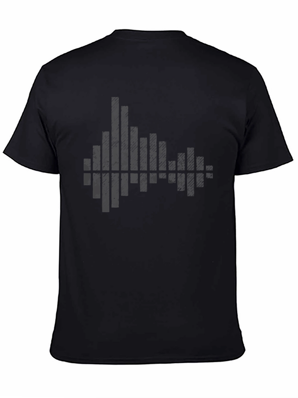 Modern Black Graphic Tee - Soundwave Design