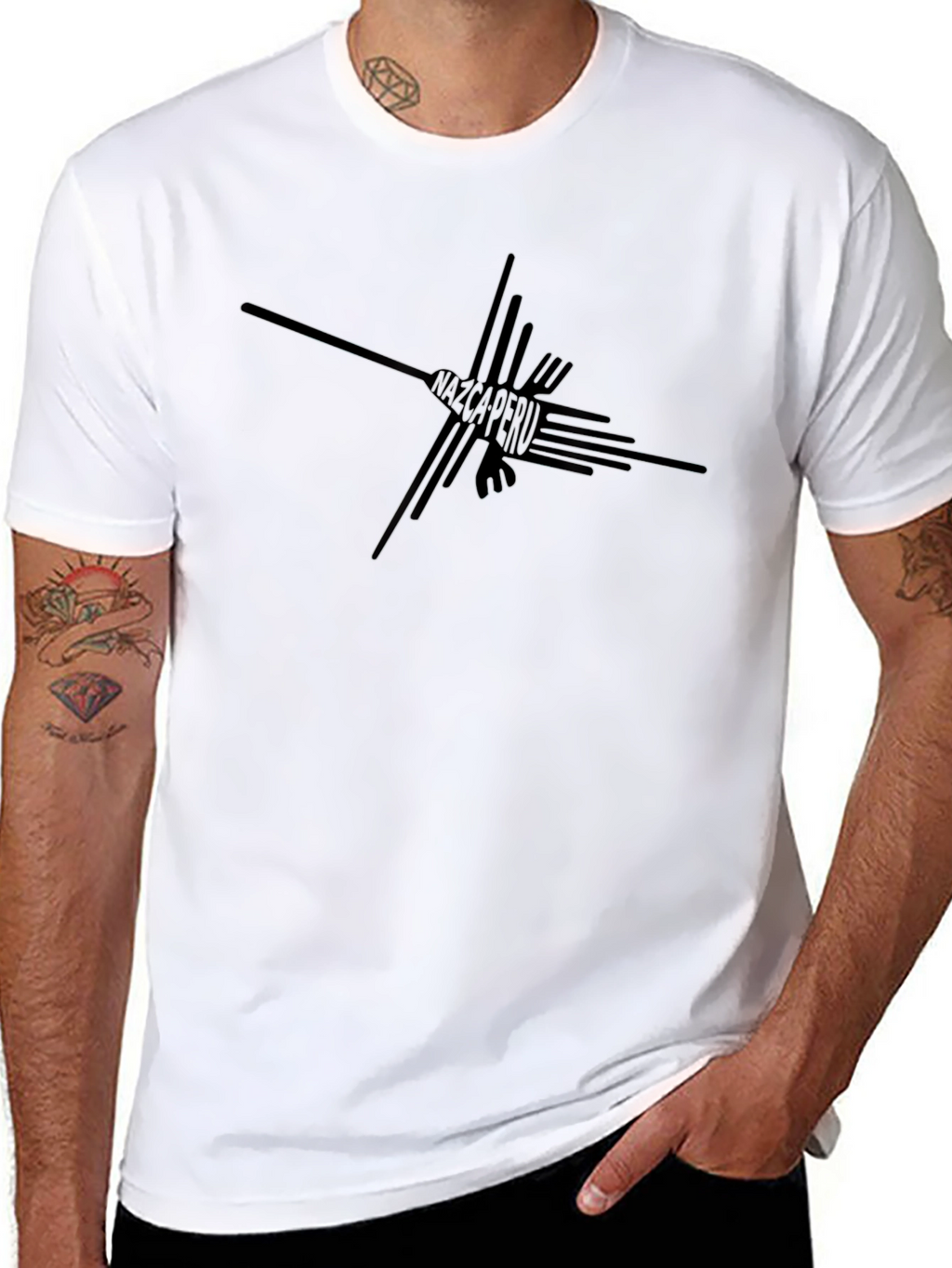 Nazca Lines Peru Graphic T-Shirt Black