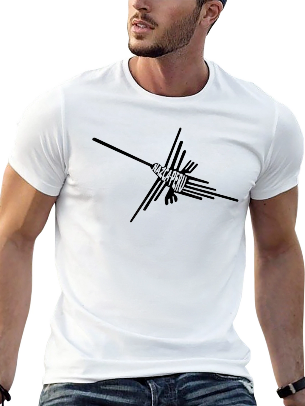 Nazca Lines Peru Graphic T-Shirt Black