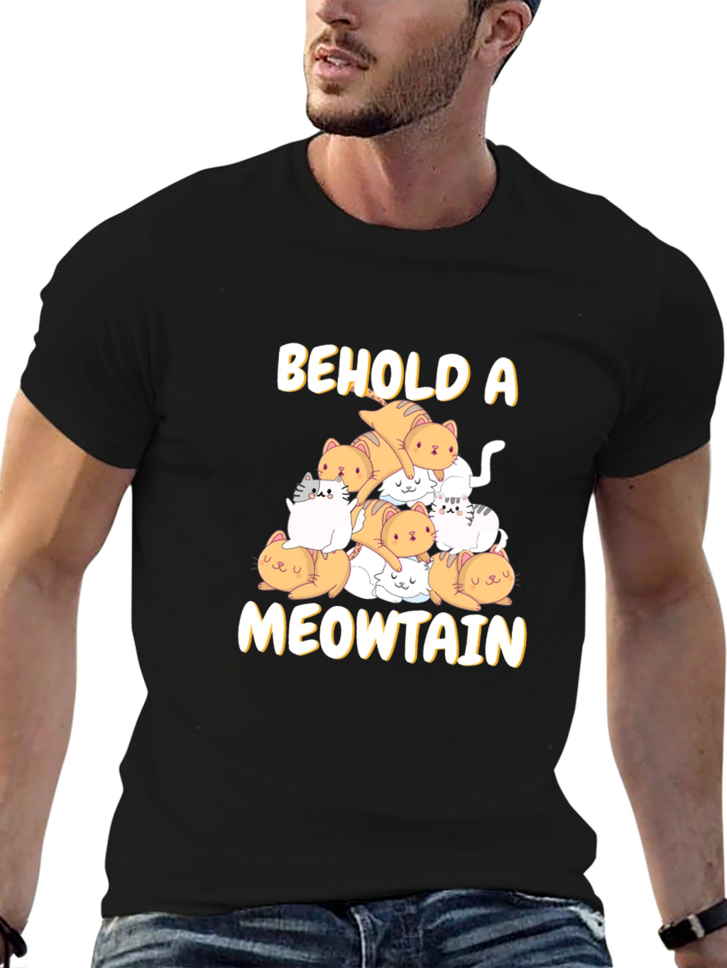 Meowtain Cat Graphic T-Shirt