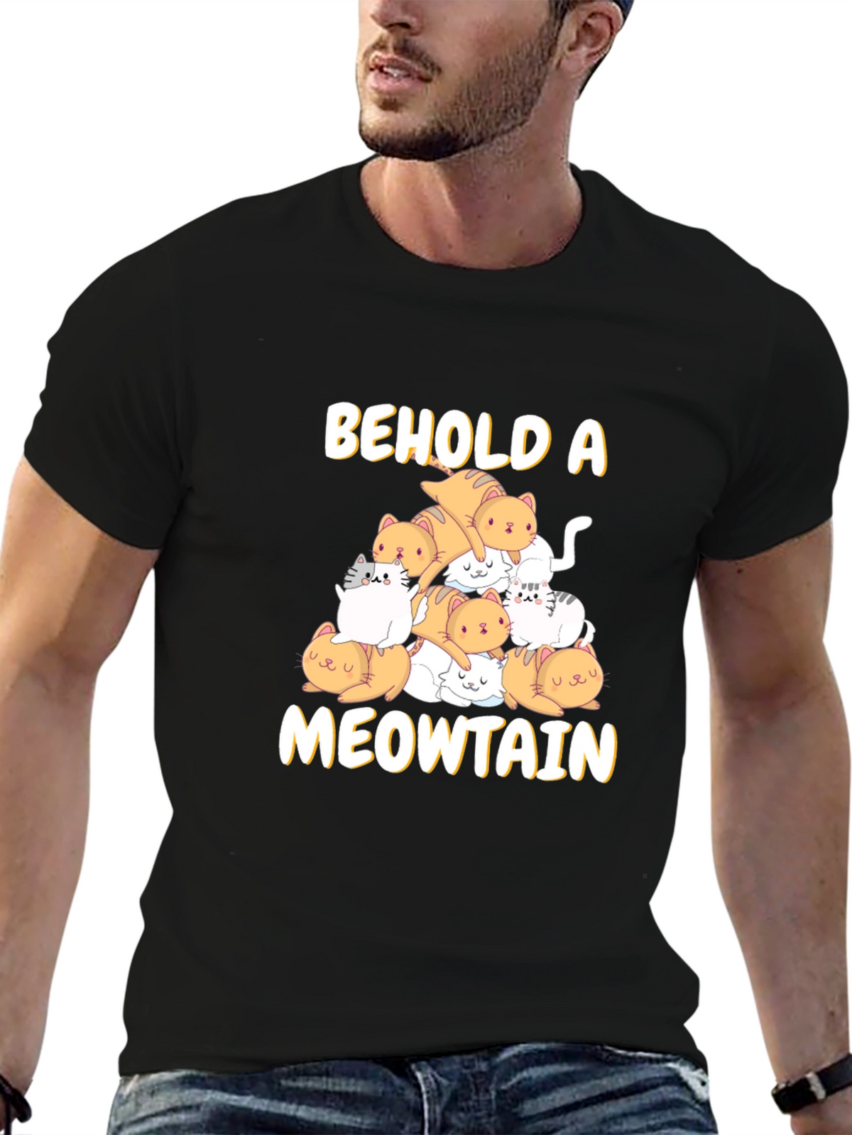 Meowtain Cat Graphic T-Shirt