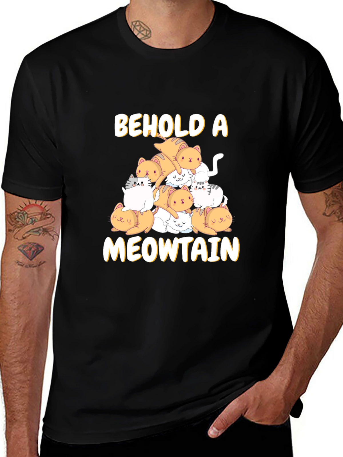 Meowtain Cat Graphic T-Shirt