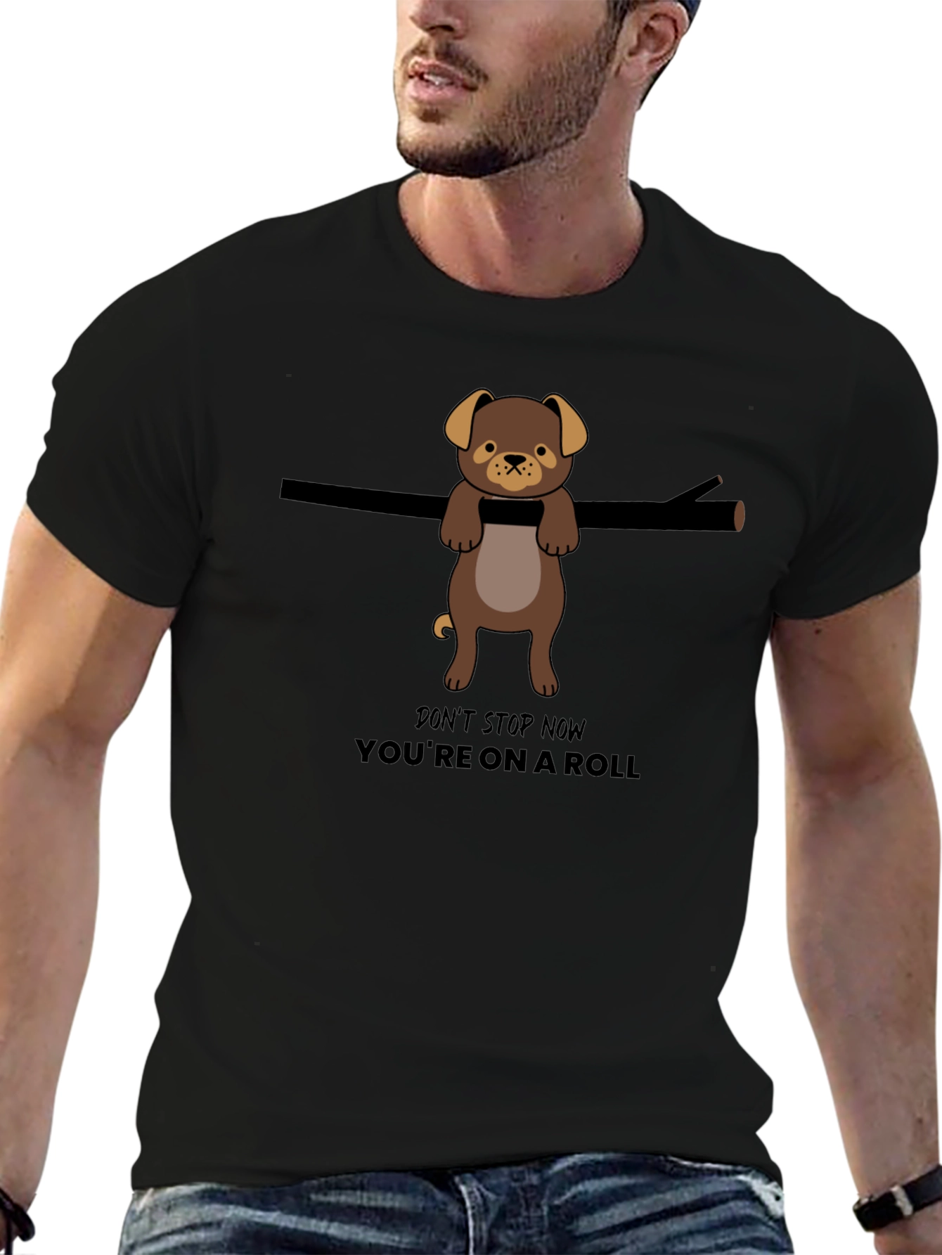 Cute Dog Roll Graphic Tee