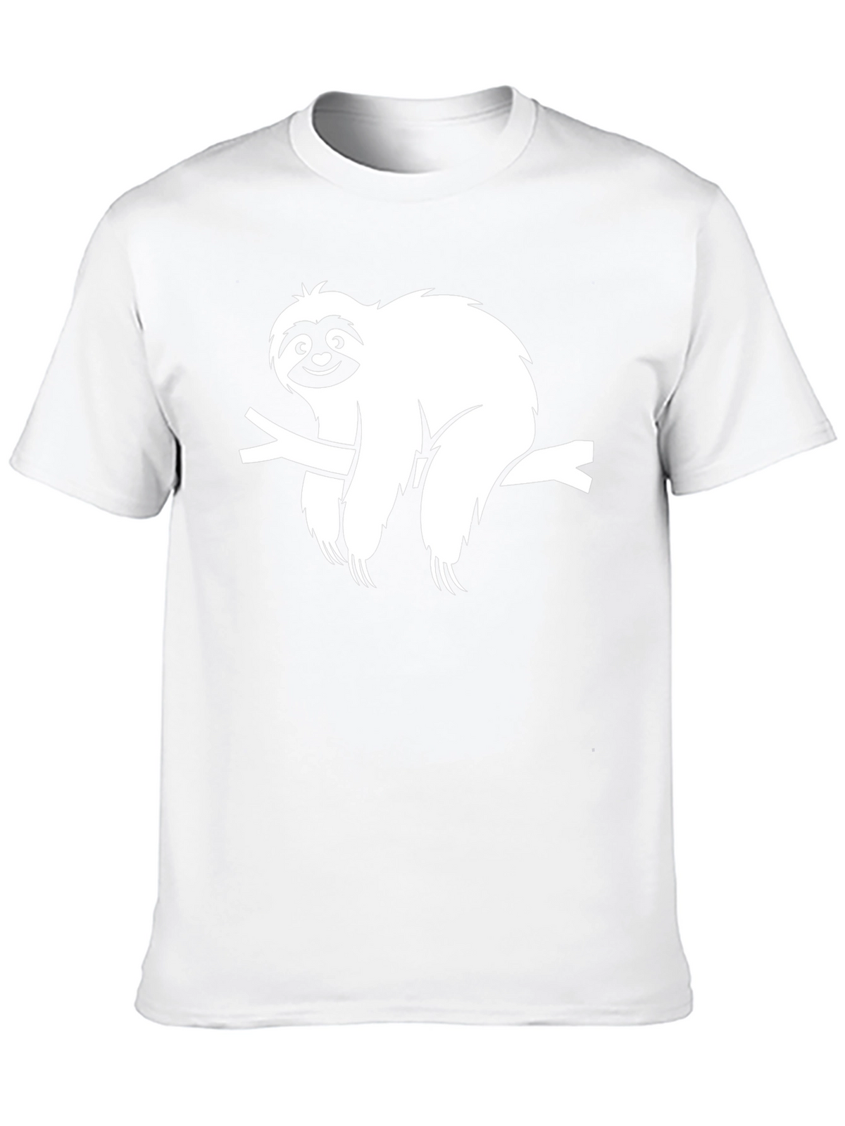 Sloth on Branch Graphic Tee - Unisex Black T-Shirt
