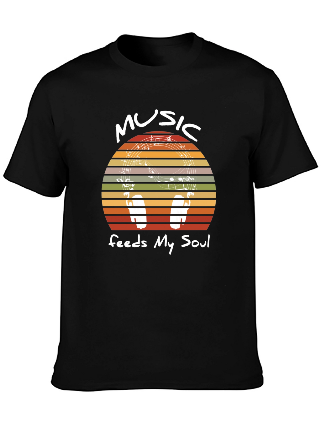 Music Feeds My Soul Graphic T-Shirt
