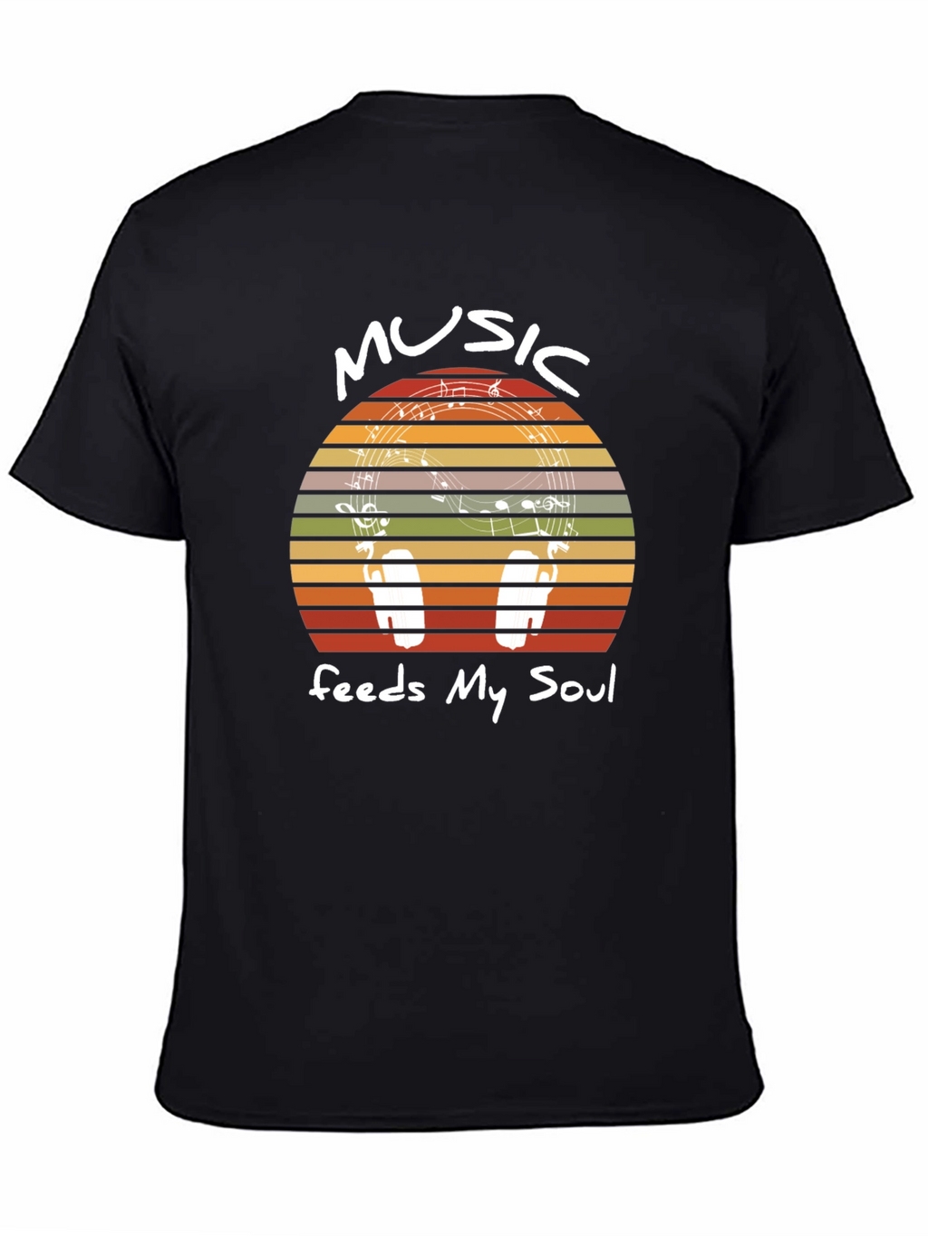 Music Feeds My Soul Graphic T-Shirt