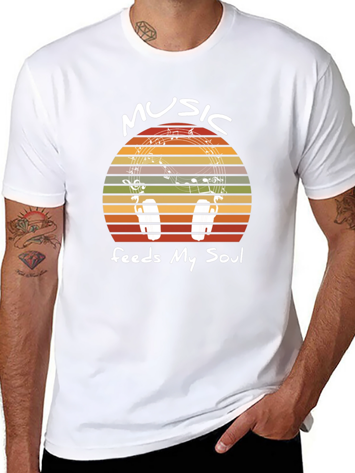 Music Feeds My Soul Graphic T-Shirt