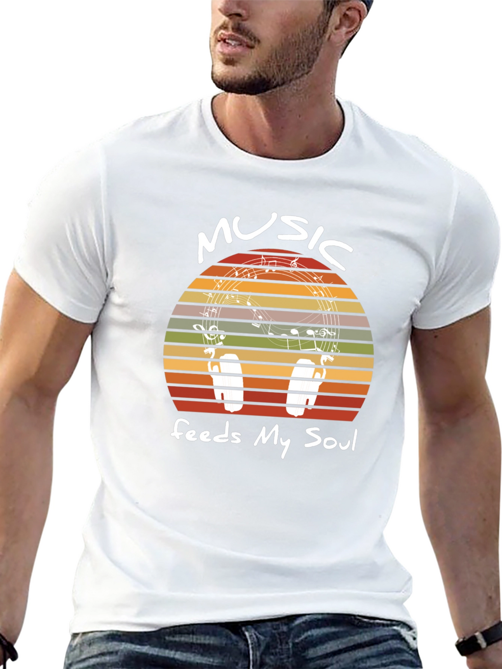 Music Feeds My Soul Graphic T-Shirt