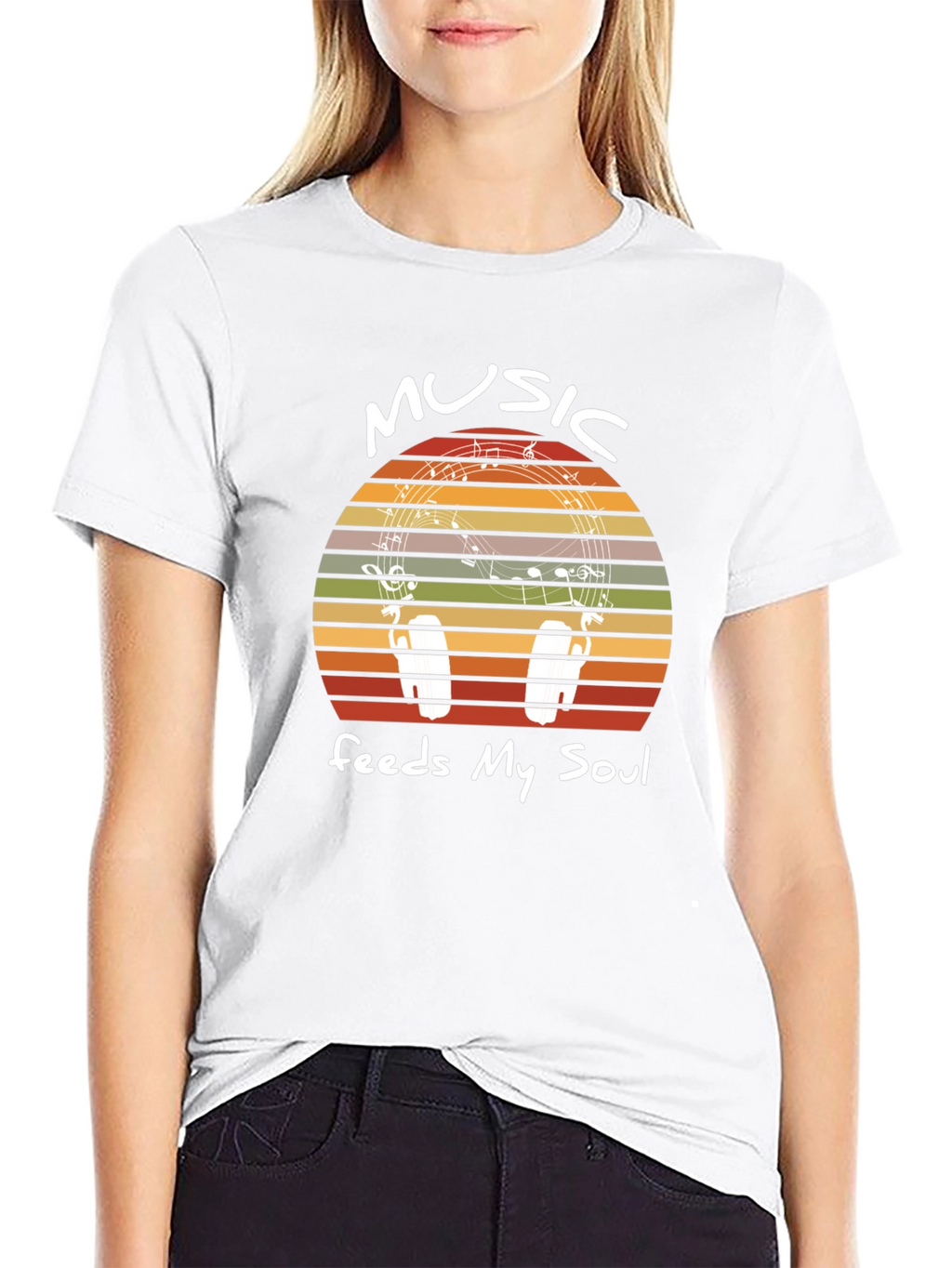Music Feeds My Soul Graphic T-Shirt
