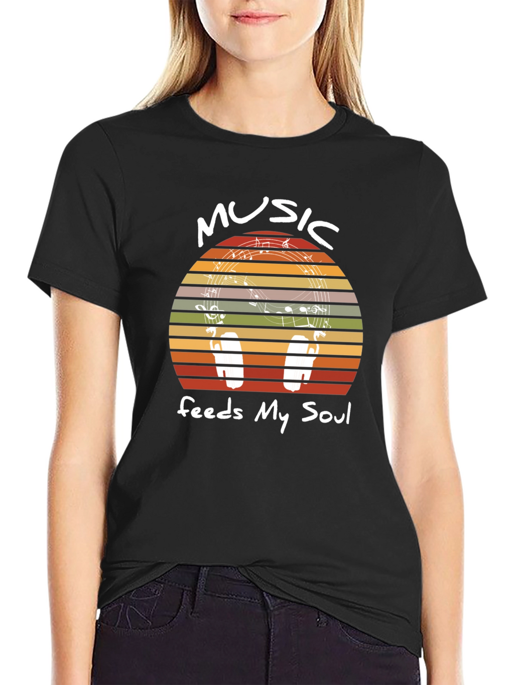 Music Feeds My Soul Graphic T-Shirt