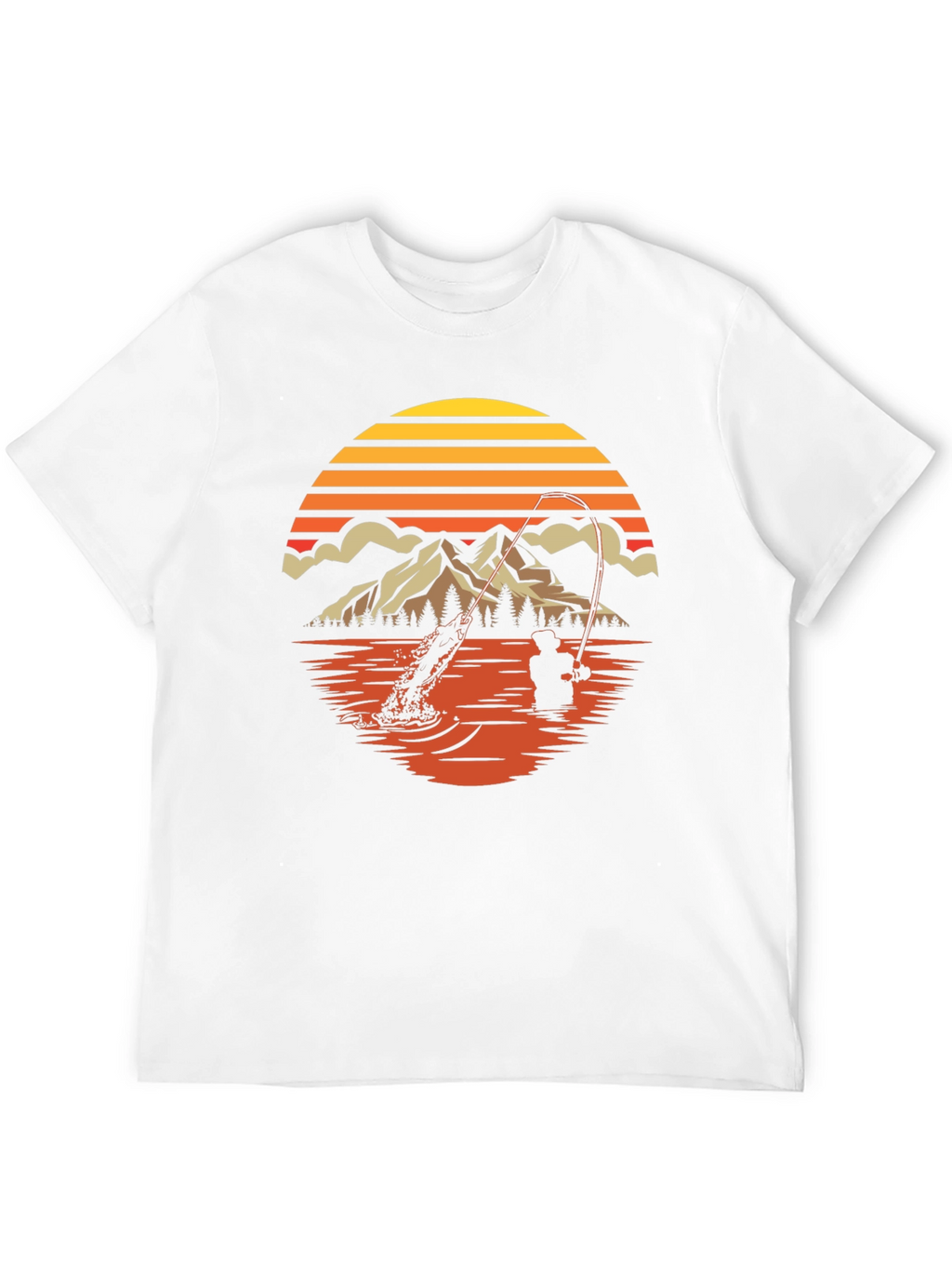 Fishing Sunset Graphic Tee