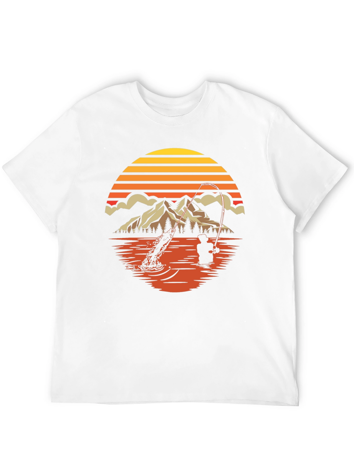 Fishing Sunset Graphic Tee