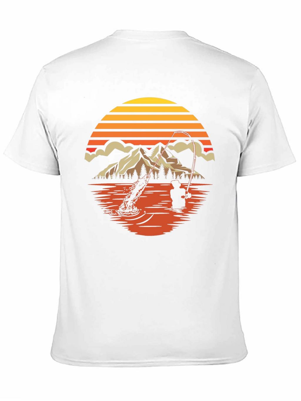 Fishing Sunset Graphic Tee