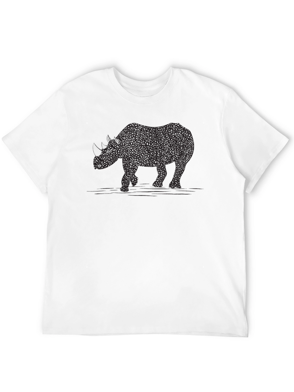 Abstract Rhino Graphic Tee - Black