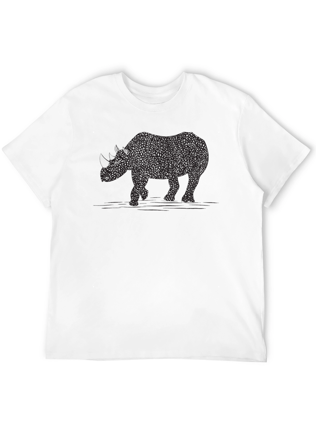 Abstract Rhino Graphic Tee - Black