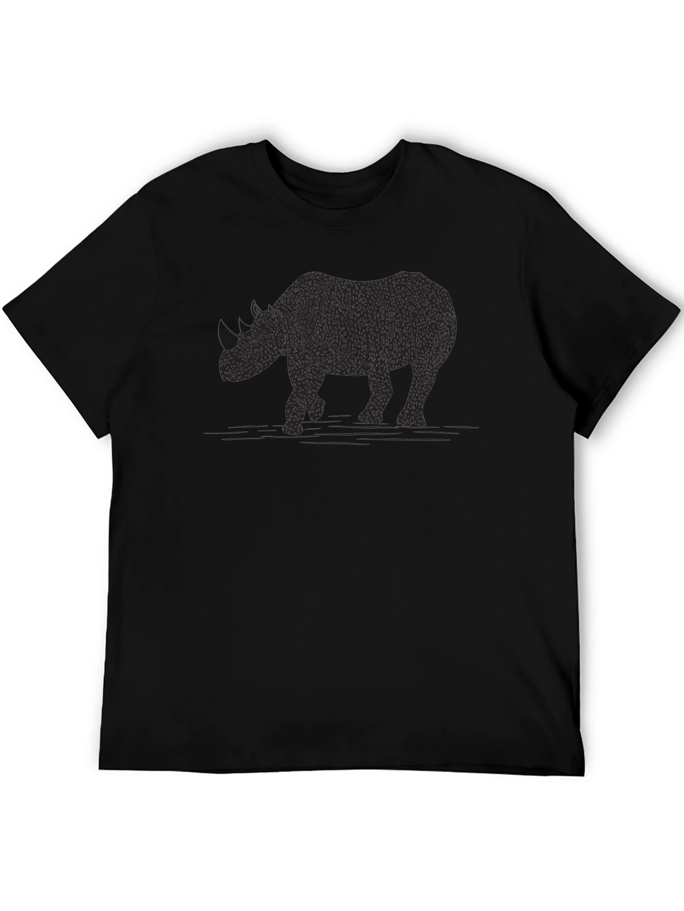Abstract Rhino Graphic Tee - Black
